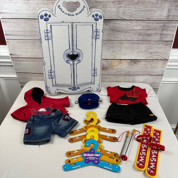 Build-A-Bear Lot Accessories SkateBoard Clothing Skis Wardrobe Mets Cap - Picture 1 of 5